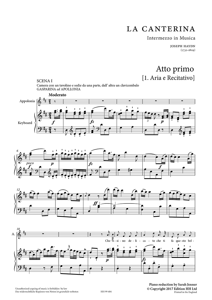 Haydn La Catnerina (from HH404)