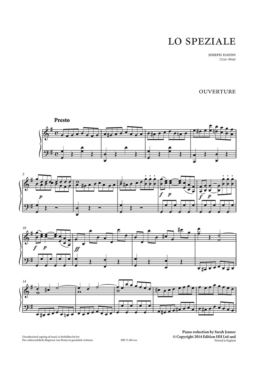 Haydn Lo Speziale (from HH405)